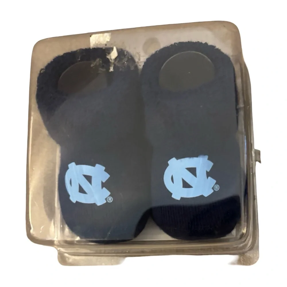 Infant Unisex Navy UNC Logo North Carolina Cotton-blend Booties Size 3-6 Months